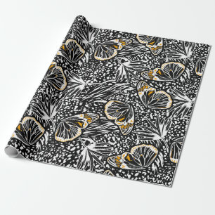 Papel De Presente Borboletas de esboço de mão da moda voando mistura