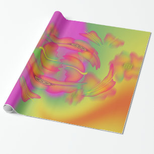 Papel De Presente Borboletas & flores