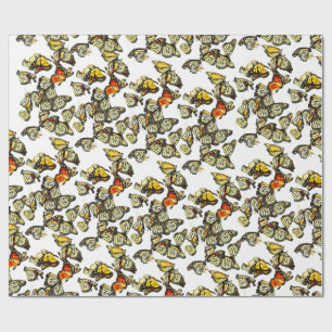 Papel De Presente Borboletas Monarca
