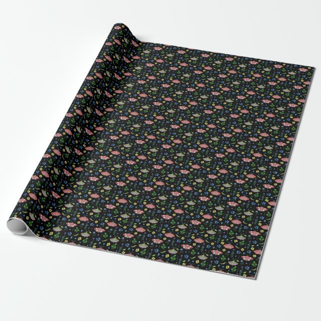 Papel De Presente Borboletas multicoloridas: padrão perfeito (Desenrolado)