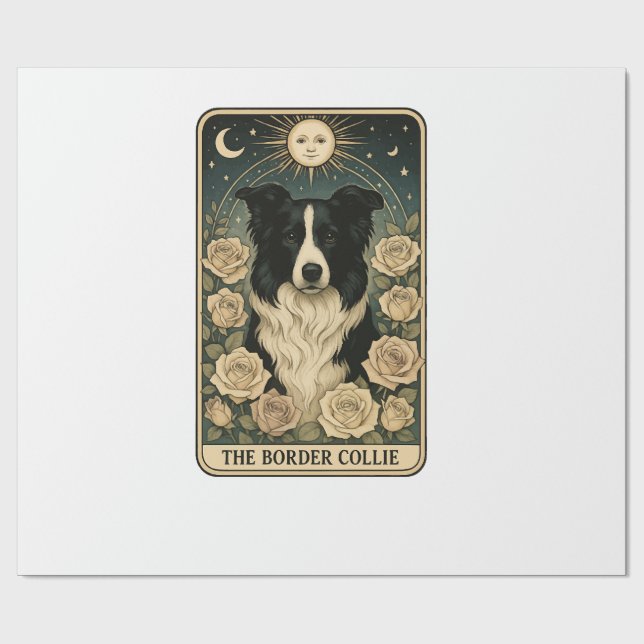 Papel De Presente Border Collie (Aberto)