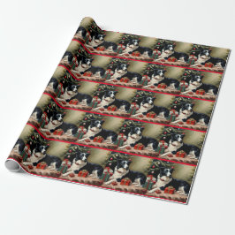 Papel De Presente Border Collie Christmas