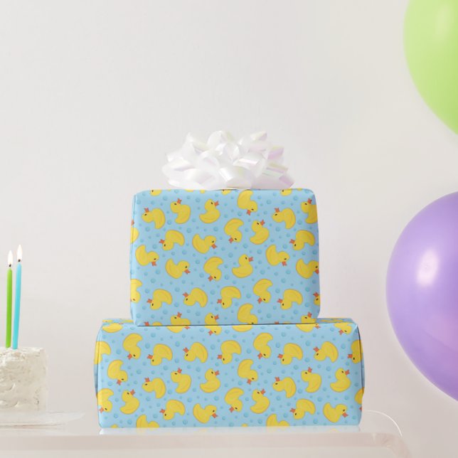 Papel De Presente Borracha Ducky Party Kids Baby (Presentes para festas)