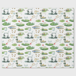 Papel De Presente Boss Day for Golfer Wraps Paper