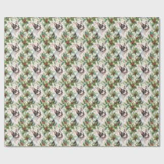 Papel De Presente Boston Terrier Christmas Wrapping Paper