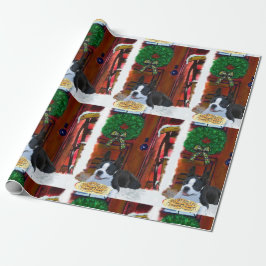 Papel De Presente Boston Terrier Natal