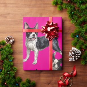 Papel De Presente Boston Terriers