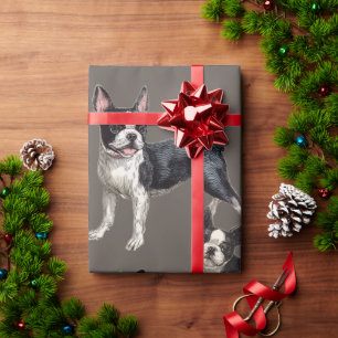 Papel De Presente Boston Terriers
