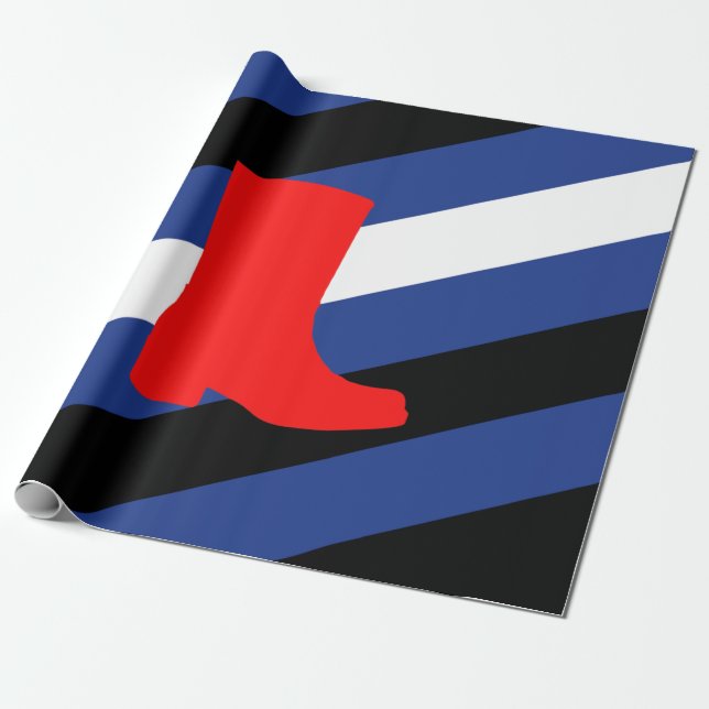 Papel De Presente Bota Bandeira Orgulho (Desenrolado)