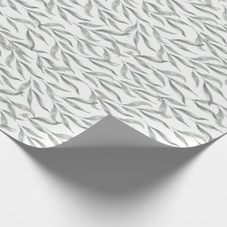 Papel De Presente Botânica De Aquarela Deixa Eucalipto Australiano