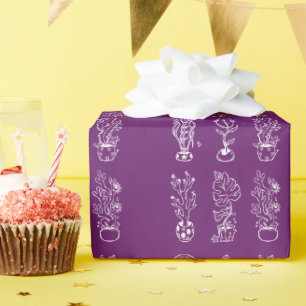 Papel De Presente Botânica excêntrica