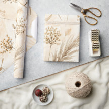 Botânica Flor Seca Bege