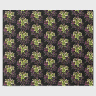 Papel de Presente Botânico com Flores de Hellebore