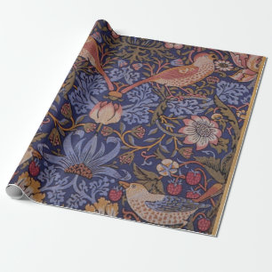 PAPEL DE PRESENTE BOTÂNICO VINTAGE INSPIRADO EM WI