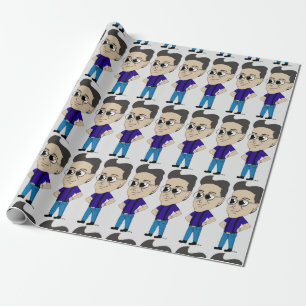 Papel De Presente botão chibi