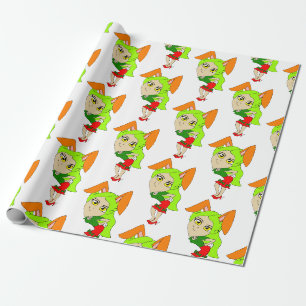 Papel De Presente botão chibi bunnygirl