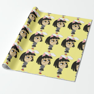 Papel De Presente botão chibi bunnygirl