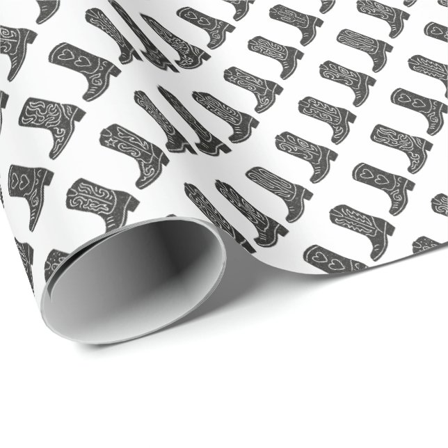Papel De Presente Botas (Ponta do rolo)