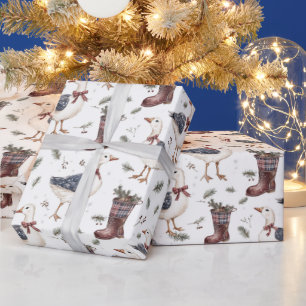 Papel De Presente Botas Country Ganso Natal