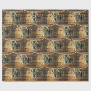 Papel De Presente Botas de vaqueiro de ferradura de cavalo ocidental