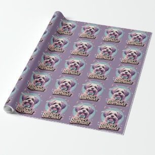 Papel De Presente Bouvier des Flandres Dog Colorido