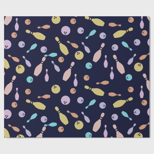 Papel De Presente Bowling and Ball Pattern (Aberto)