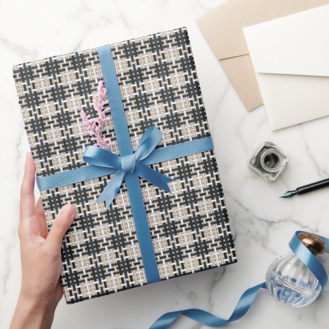 Papel De Presente Box Weave Square (Tailored Editorial) Embrulhando (Presentear)
