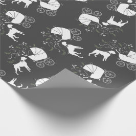 Papel De Presente Boxer Dog Chá de fraldas