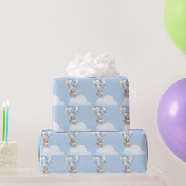 Papel De Presente Boy Baby Shower Bear Balloon Napkins