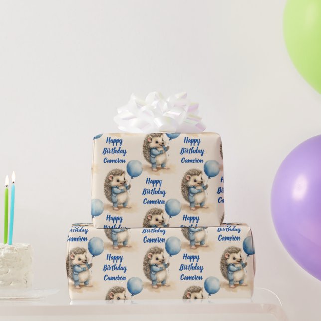 Papel De Presente Boys de Porco Bonitos Personalizados Aniversário (Presentes para festas)