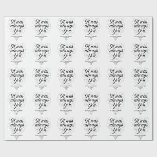 Papel De Presente Branca Clássica De Casamento Era Sempre Você