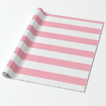 Papel De Presente Branco Cor-de-rosa-bebê, largo, com risca horizont<br><div class="desc">Papel de enrolamento horizontal,  em branco e rosa, </div>