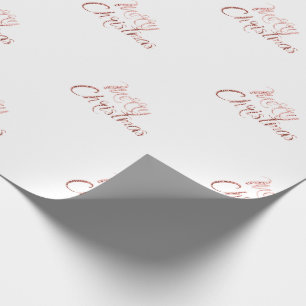 Papel De Presente Branco Dourado cor-de-rosa elegante do brilho do