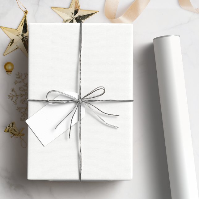 Papel De Presente Branco Simples (Winter White Christmas Wrapping Paper)