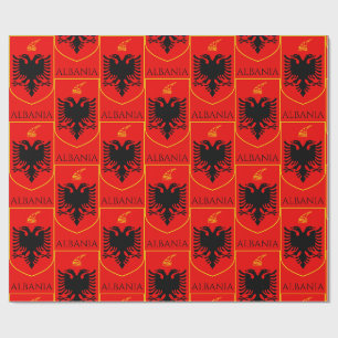 Papel De Presente Brasão de Armas Albanês Patrimônio Nacional Arte