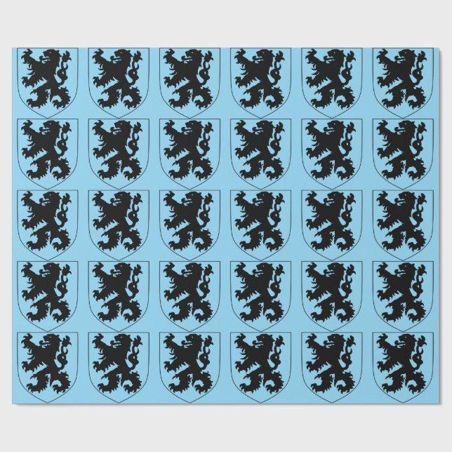 Papel De Presente Brasão de Armas da Flandres (Aberto)
