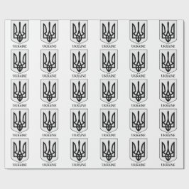 Papel De Presente Brasão de Armas do Estado da Ucrânia Arte Minimali
