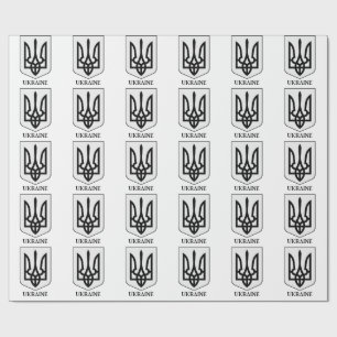 Papel De Presente Brasão de Armas do Estado da Ucrânia Arte Minimali