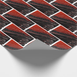 Papel De Presente Brick Vermelho e Preto