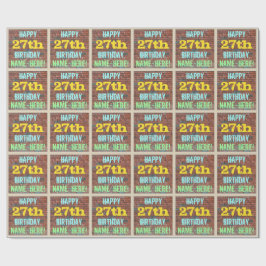 Papel De Presente Brick Wall Grafite inspirado no 27º aniversário + 