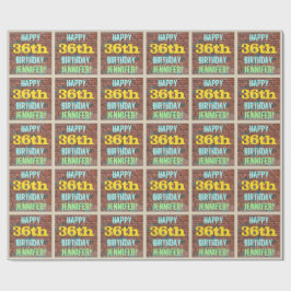 Papel De Presente Brick Wall Grafite inspirado no 36º aniversário + 