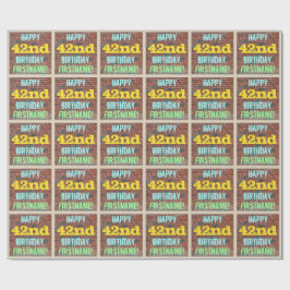 Papel De Presente Brick Wall Grafite Inspirado no 42º Aniversário + 