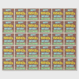 Papel De Presente Brick Wall Grafite inspirado no 65º aniversário + 