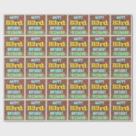 Papel De Presente Brick Wall Grafite Inspirado no 83º Aniversário + 