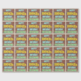 Papel De Presente Brick Wall Grafite inspirado no 86º aniversário + 