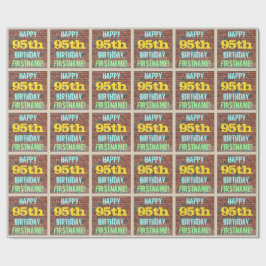 Papel De Presente Brick Wall Grafite inspirado no 95º aniversário + 