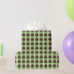 Papel De Presente Brickwork Burrow: Uma Canvas Verde da Mulher,