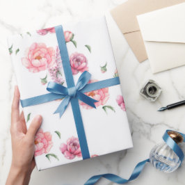 Papel De Presente Bridal Pink Watercolor