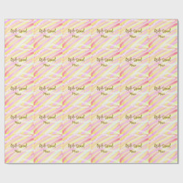 Papel De Presente Bride squad golden pastel pink colorful glitter br