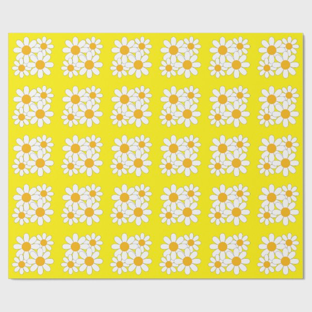 Papel De Presente Bright and Bold Daisy (Aberto)
